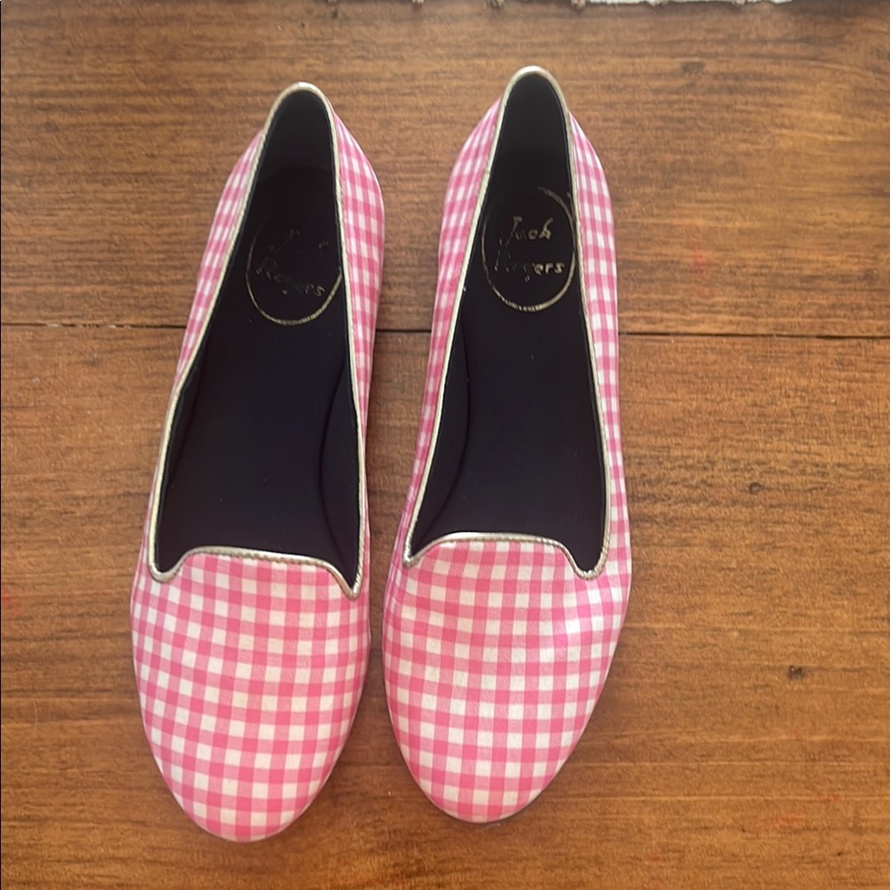 Jack Rogers Pink Gingham Flats